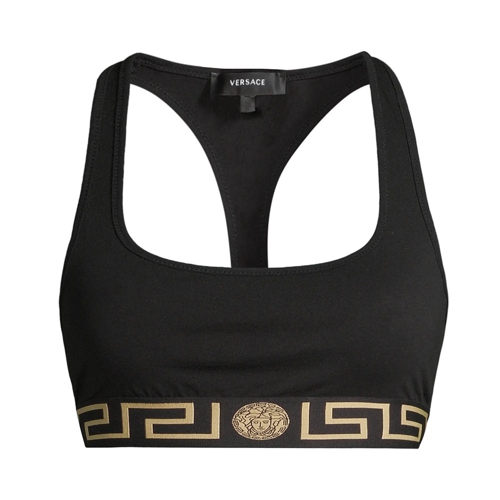 _SOLD_   Versace Greca Border Set – High-Waist Bottoms + Scoop Bralette